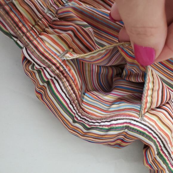 Paul Smith Junior | Striped Mesh Lined Swim Trunks with Pockets and Drawstring - Picture 4 of 7